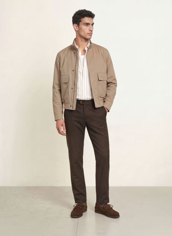 MAC Chino LENNOX Slim Fit MARRON FONCÉ