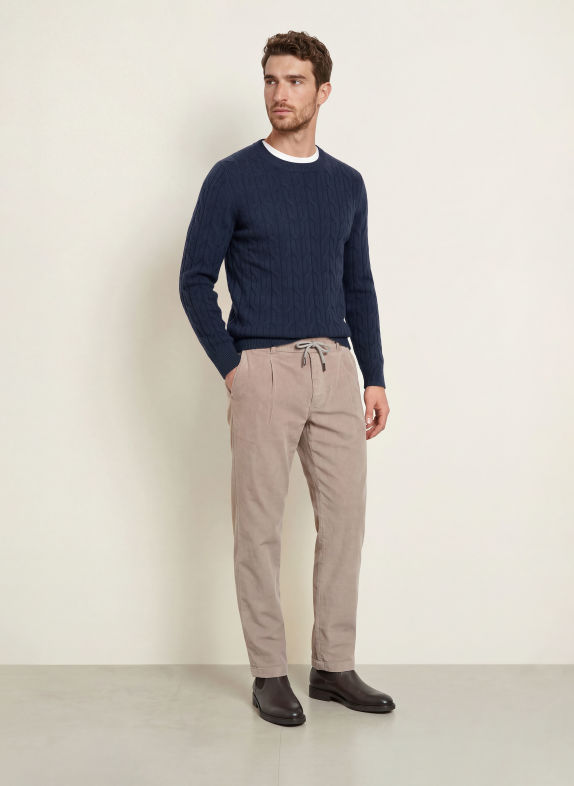 MAERZ MUENCHEN Cashmere-Pullover DUNKELBLAU