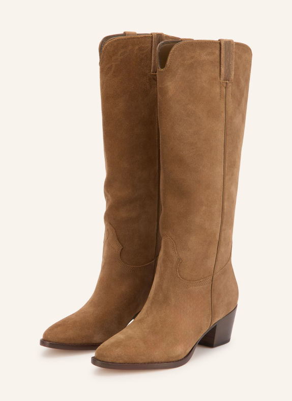 LAUREN RALPH LAUREN Cowboy Boots HELLBRAUN
