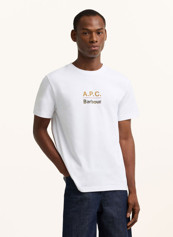 Barbour T-Shirt WEISS / CAMEL / OLIV
