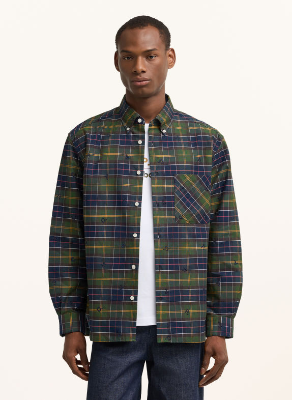 Barbour Oxfordhemd Comfort Fit KHAKI / ROT / ORANGE
