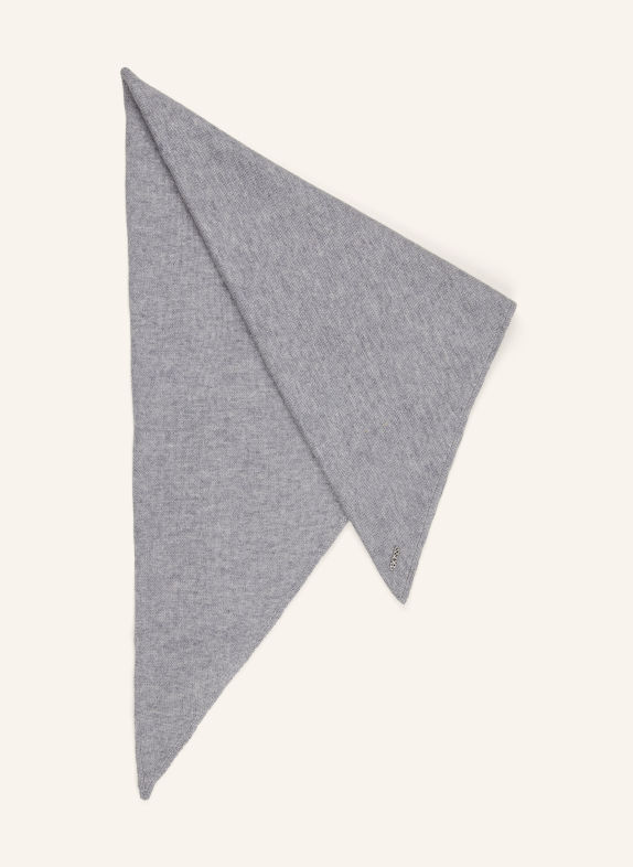 BOSS LANCETTA Triangular scarf LIGHT GRAY