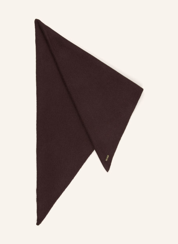 BOSS LANCETTA Triangular scarf DARK BROWN