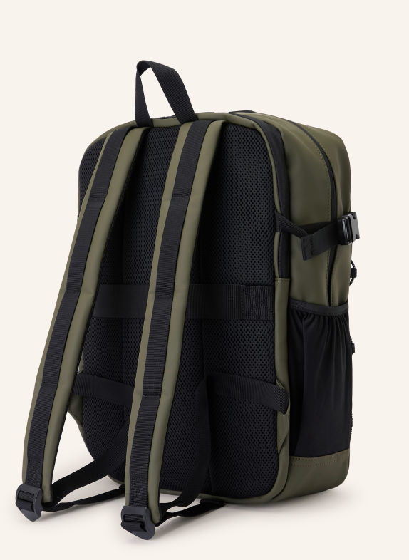 STRELLSON Sac à dos BLACKPOOL JAY avec compartiment pour ordinateur portable KAKI / NOIR