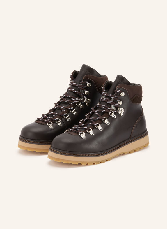 mono Lace-up boots DARK BROWN