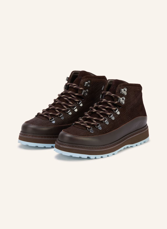 mono CORE CAP Lace-up boots DARK BROWN