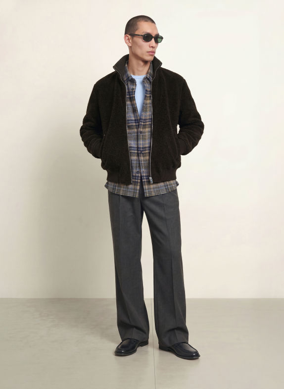 DRYKORN Veste en fourrure synthétique GRALON MARRON FONCÉ