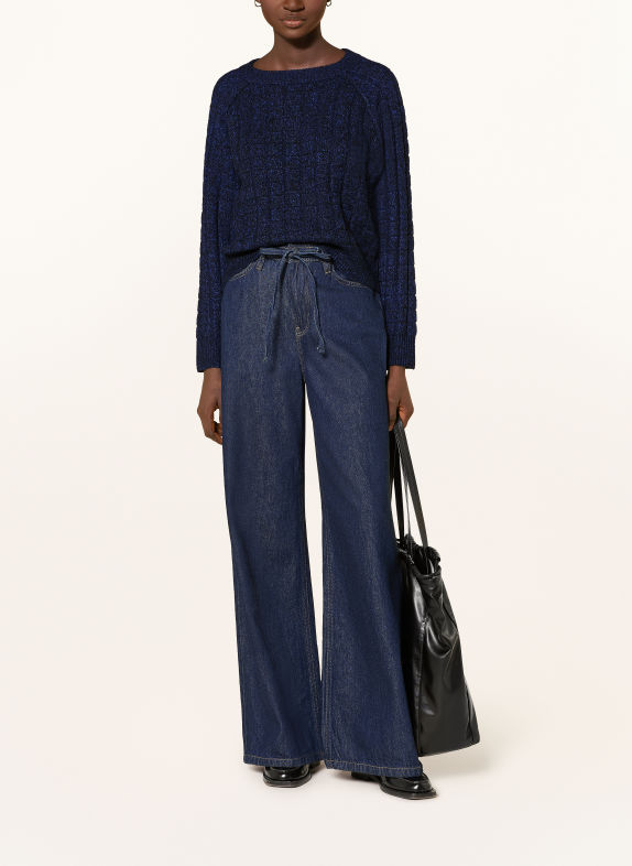 ICHI IHDANILLA Sweater BLUE / BLACK