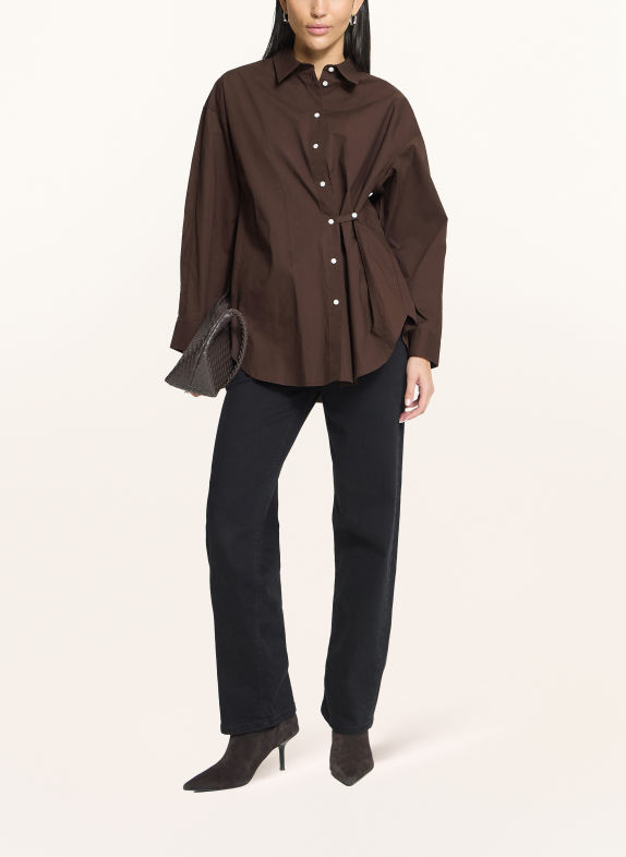 ICHI IHKAYSA Shirt blouse DARK BROWN
