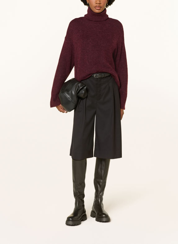 ICHI Rollkragenpullover IHKAMARA DUNKELROT