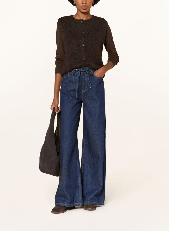 ICHI IHPANORA Knit Vest DARK BROWN