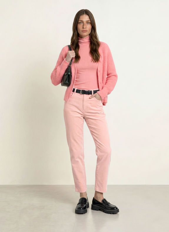 MARC CAIN Spodnie z sztruksu RUMA 213 warm rose