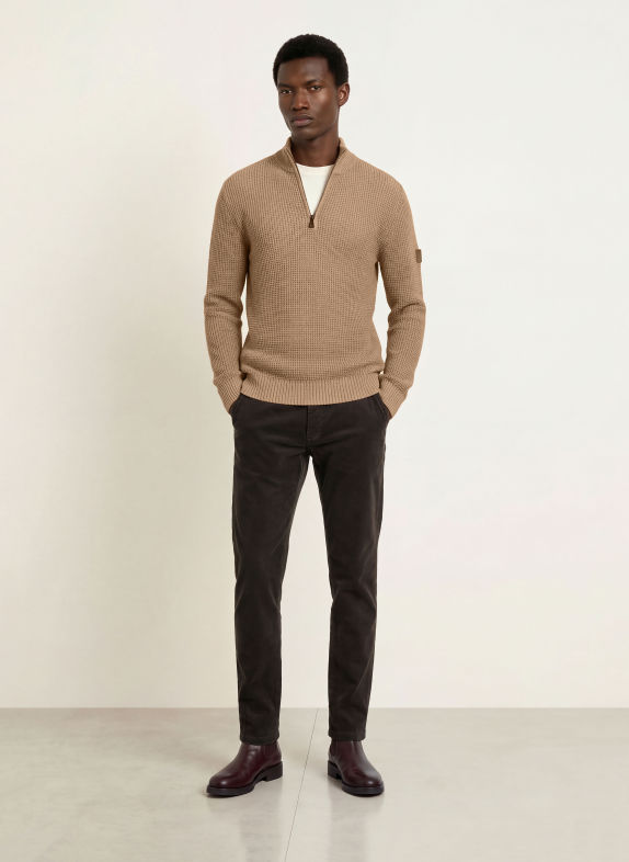 JOOP! JEANS Pull col zippé HONRIO BEIGE
