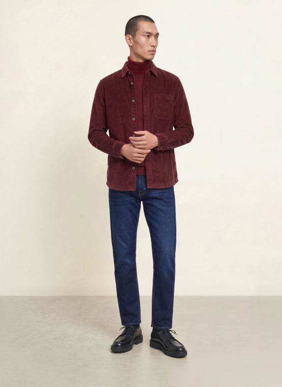 JOOP! JEANS Surchemise en velours côtelé HARVI ROUGE FONCÉ
