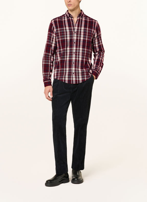 JOOP! JEANS Flanellskjorte HALI Regular Fit MØRKERØD / MØRKEBLÅ / HVID