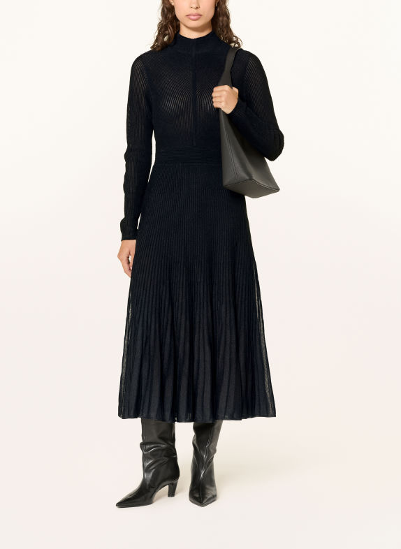 BOSS FELVETTA knit dress with glitter yarn BLACK