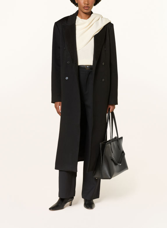 LOULOU DE SAISON Wollmantel ROSCO SCHWARZ