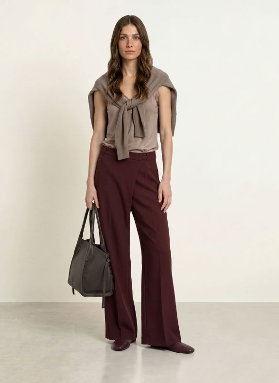 rosemunde BRIDGET Top with Lace LIGHT BROWN