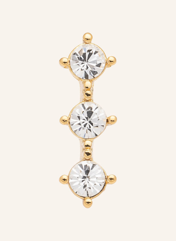 LULU Copenhagen Stud earrings with 3 Crystals GOLD / WHITE