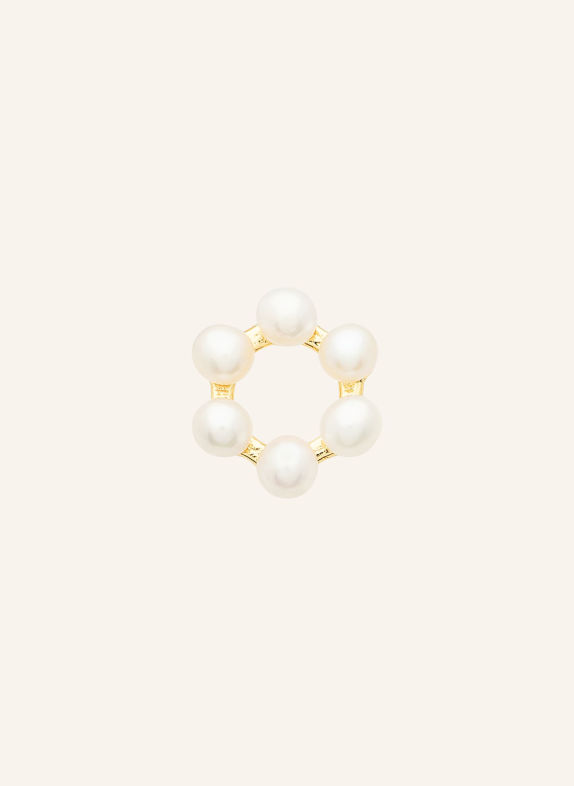 LULU Copenhagen BOUQUET CIRCLE EARRING Stud earrings GOLD / WHITE