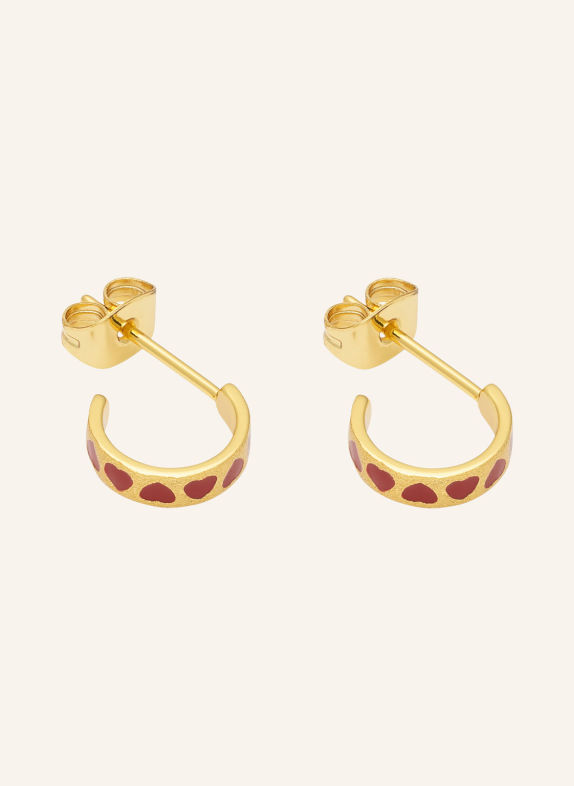 LULU Copenhagen LOVE REPEAT HOOPS PAIR Hoop earrings GOLD