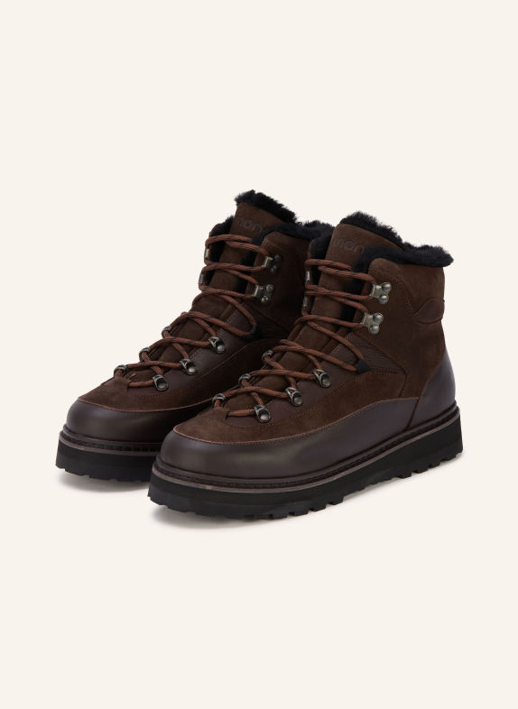 mono Boots à lacets TAG MARRON FONCÉ