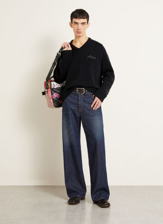 Acne Studios Pull en poil de chameau NOIR