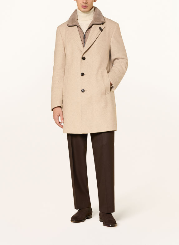 JOOP! Wollmantel MORRIS mit herausnehmbarer Blende BEIGE
