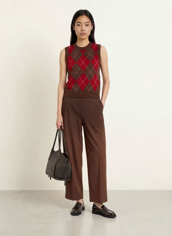 YERSE Marlenehose EDNA DUNKELBRAUN