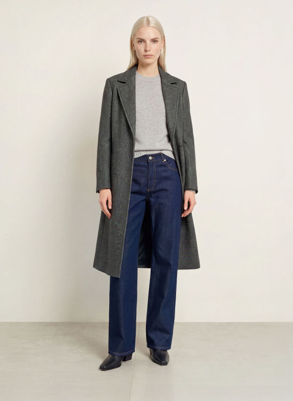 MAX & Co. Mantel RUNAWAY1 GRAU / SCHWARZ
