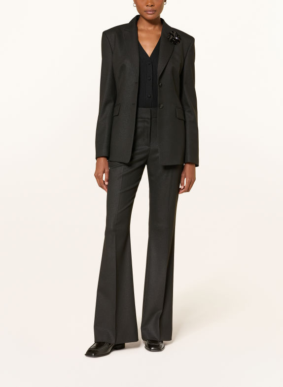 HUGO HISO Trousers with Glitter Yarn BLACK