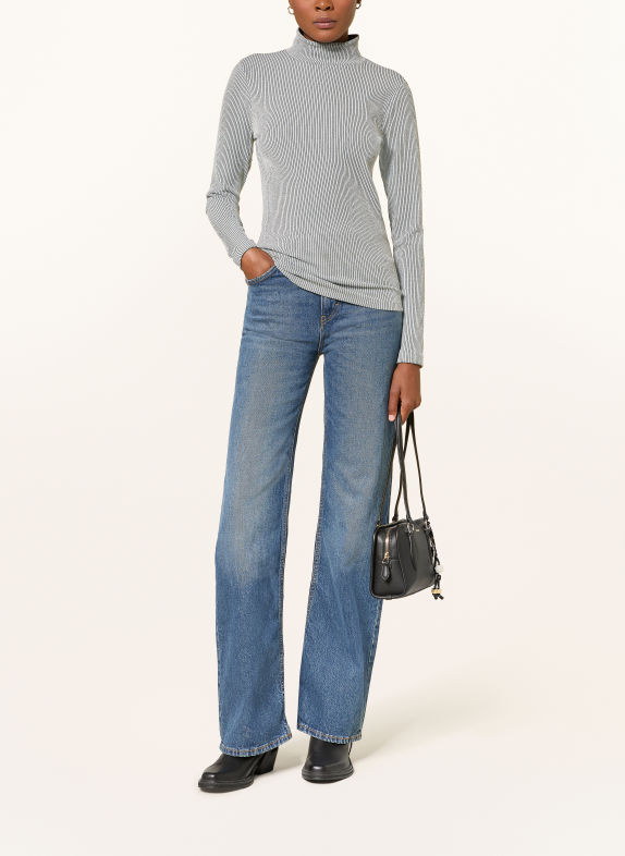 HUGO DRISILA long-sleeve shirt with glitter yarn GRAY / BLACK