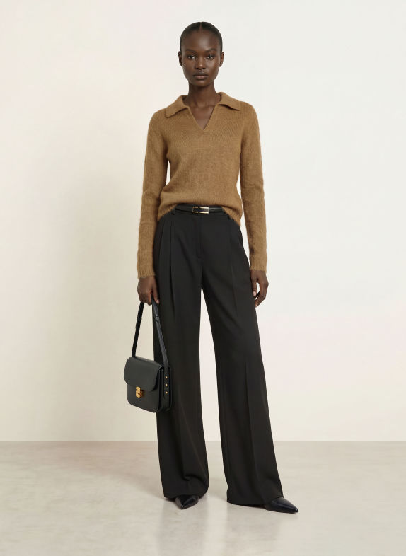 Max Mara STUDIO FEBE Sweater with Mohair BROWN
