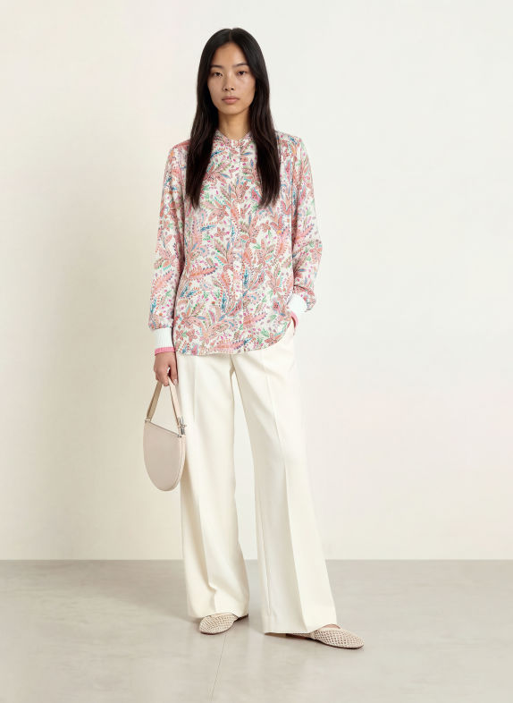 Emily VAN DEN BERGH Blouse CREAM / PINK / GREEN