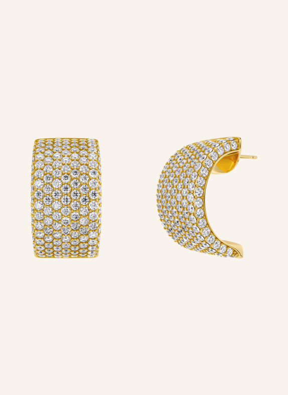EDBLAD Náušnice PRISMA STUDS ZLATÁ / BÍLÁ