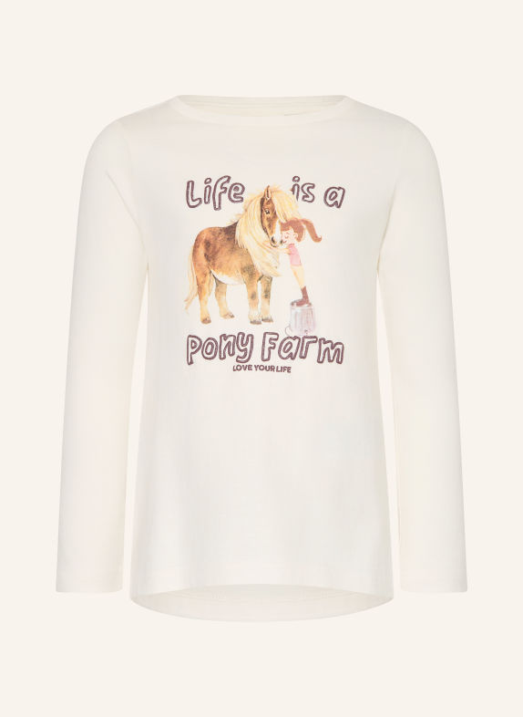 s.Oliver RED Longsleeve WIT / BRUIN / DONKERPAARS