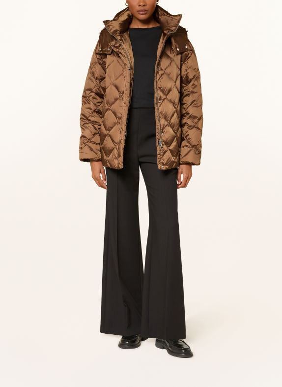 windsor. Daunenjacke mit abnehmbarer Kapuze COGNAC