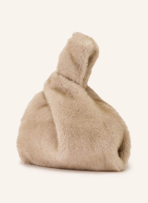 HERNO Faux fur handbag BEIGE