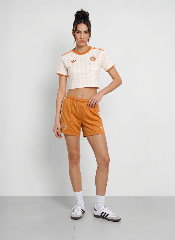 adidas Cropped-Trikot FC BAYERN MÜNCHEN 26/27 MCM CREME / DUNKELORANGE