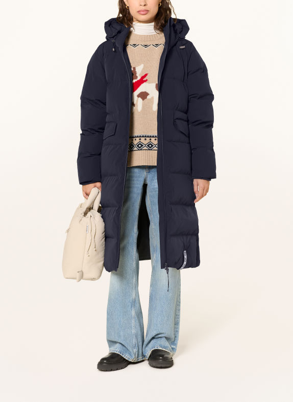 IQ STUDIO Quilted coat DARK BLUE