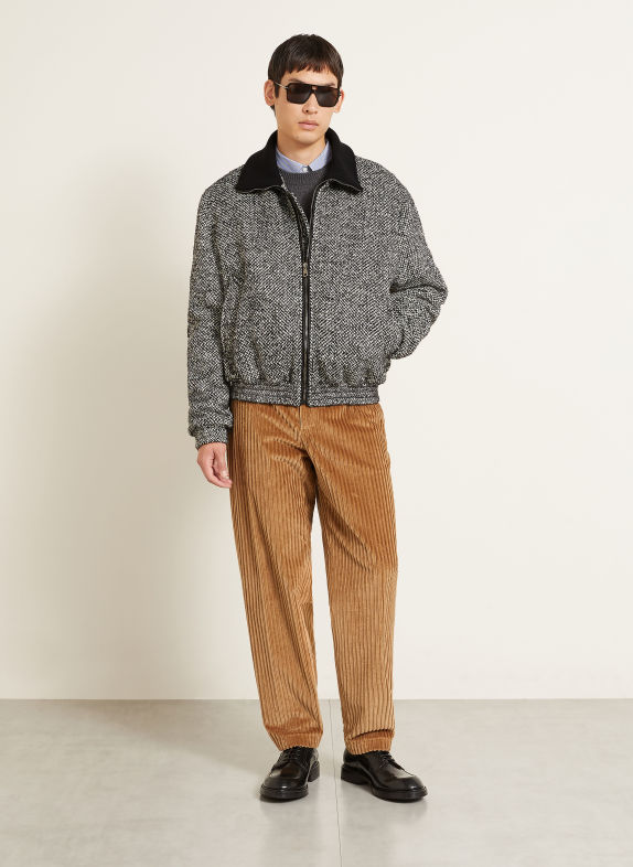 DOLCE & GABBANA Bomber jacket BLACK / WHITE
