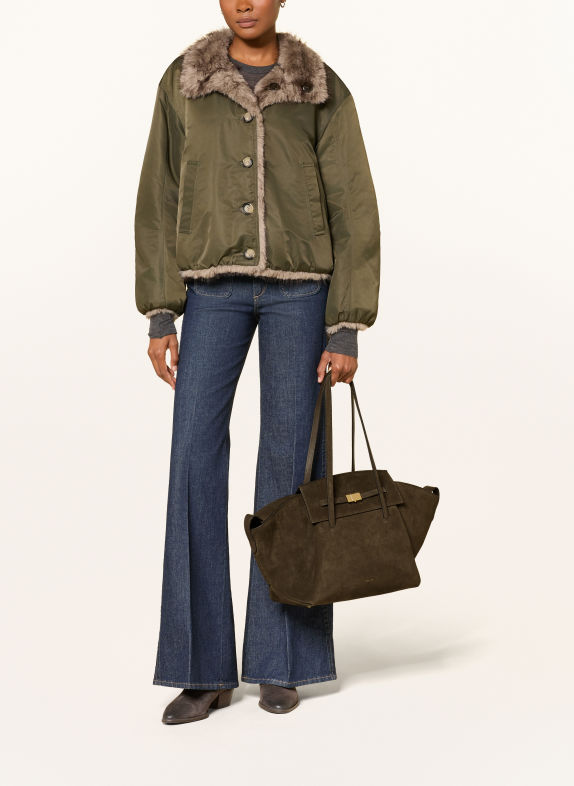 DEMELLIER Sac cabas BROOKLYN MARRON FONCÉ