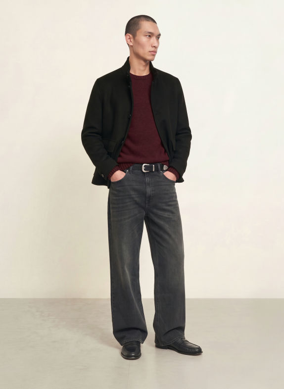 PAUL Bouclé Sweater DARK RED
