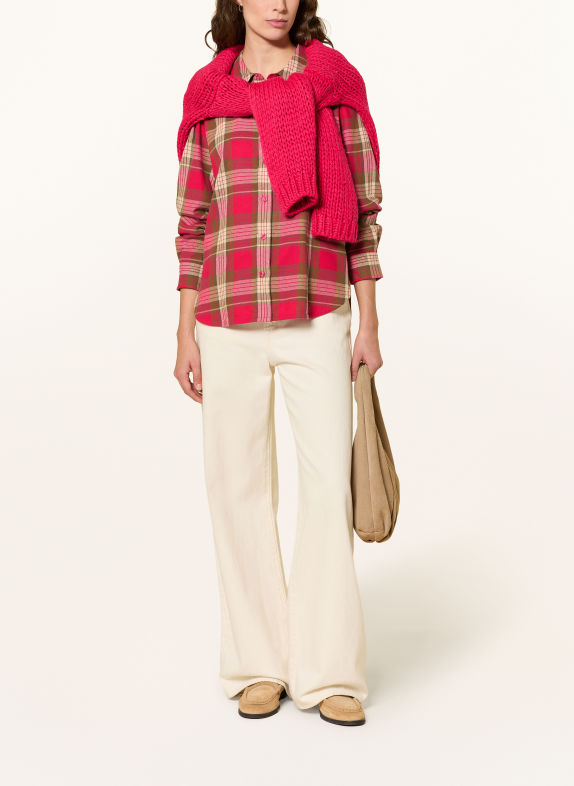 JOOP! JEANS Hemdbluse BROWYN PINK / HELLBRAUN / BRAUN