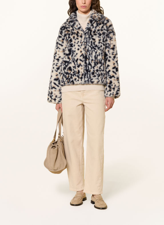 JOOP! JEANS ORISHA Faux Fur Jacket ECRU / BEIGE / BLACK
