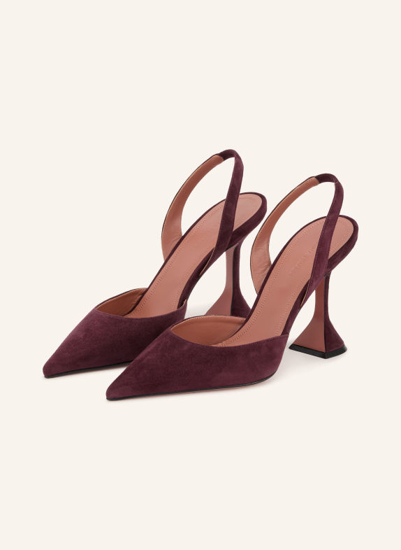 AMINA MUADDI Czółenka typu slingback HOLLI CIEMNOCZERWONY