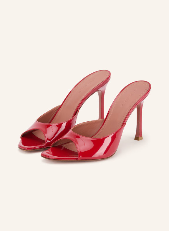 AMINA MUADDI ALEXA Patent leather mules RED