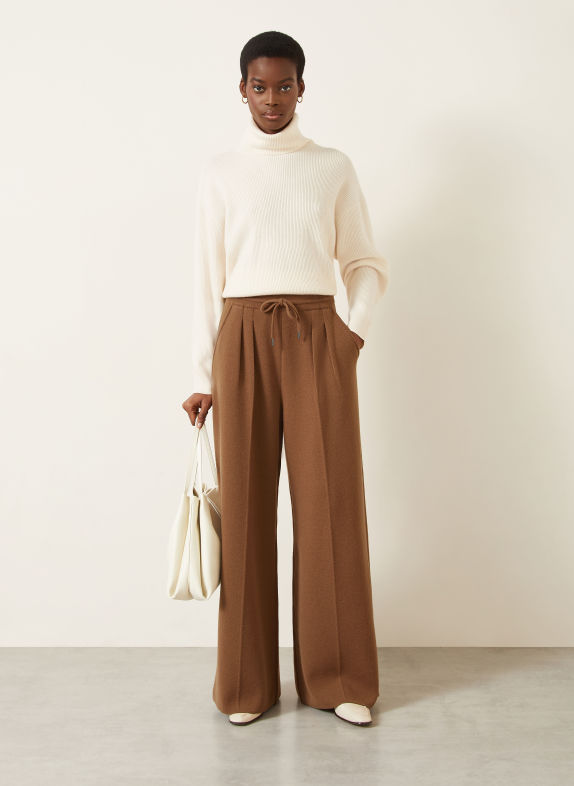 Max Mara Strickhose FUNALE mit Cashmere BRAUN