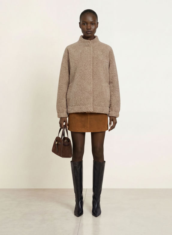 ottod'ame Plush Jacket LIGHT BROWN
