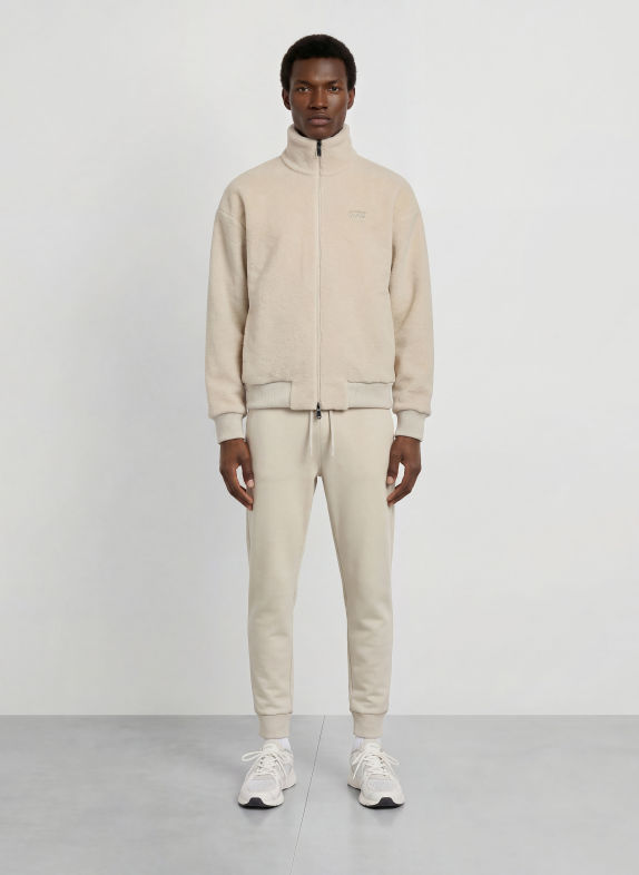 BOSS Fleecejacke TEDDY BEIGE